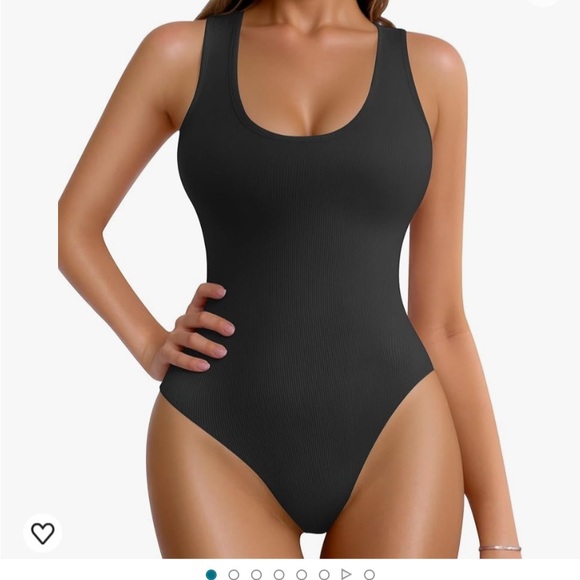Mangopop Tops - Bodysuit(Mangopop) black, ribbed, size small; NWOT